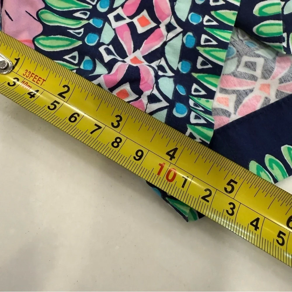 Lilly Pulitzer Katia 5” Short High Tide Navy Tall Order Engineered Sz XS